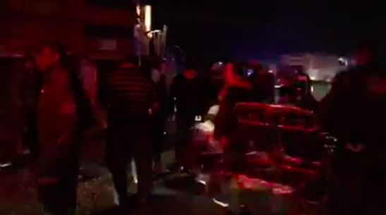 Tren embiste a autobús turístico en Chiautempan